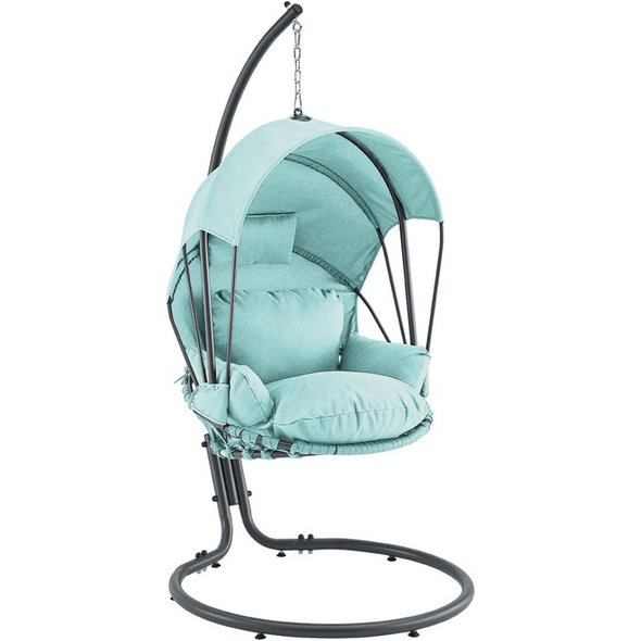Outdoor Hanging Egg Chair With Stand - Aroflit