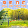Outdoor Metal Swing Set Playground with Safe U - Shaped Seats for Kids - Aroflit