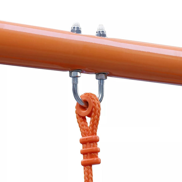 Outdoor Metal Swing Set Playground with Safe U - Shaped Seats for Kids - Aroflit