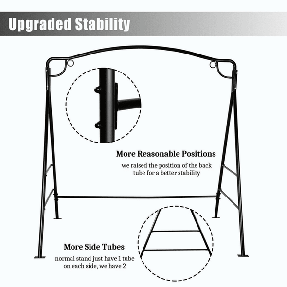 Outdoor Patio Porch Hanging Swing Chair With Stand - Aroflit