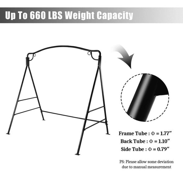 Outdoor Patio Porch Hanging Swing Chair With Stand - Aroflit