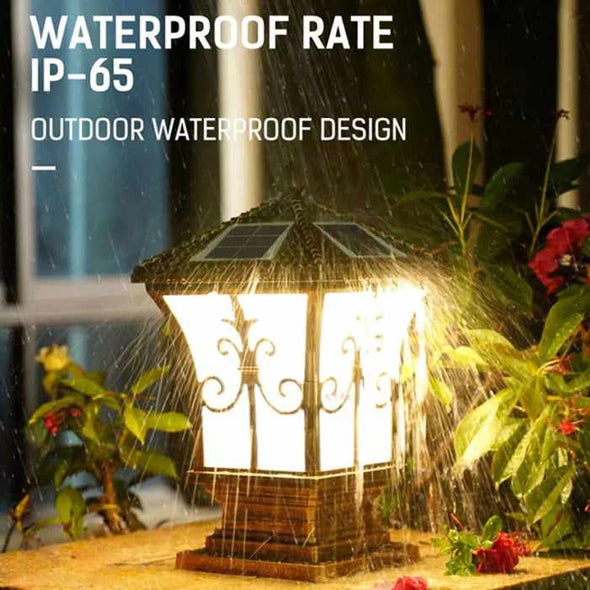 Outdoor Solar Fence Post Lantern Lights - Aroflit