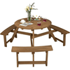 Outdoor Wooden Picnic Table And Bench - Aroflit