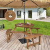Outdoor Wooden Picnic Table And Bench - Aroflit