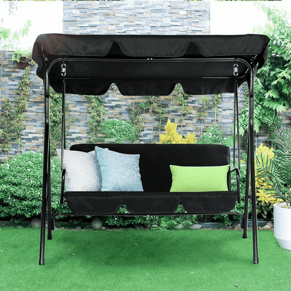 Patio Backyard Standing Cushioned Porch Swing Bench - Aroflit