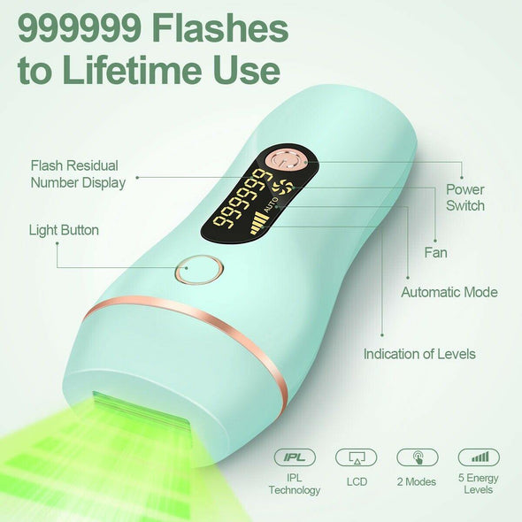 Permanent Laser Hair Removal Epilator, IPL Device for Face & Body - Aroflit