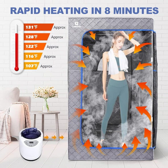 Personal Portable Home Steam Sauna Kit for Indoor/Outdoor Use - Aroflit