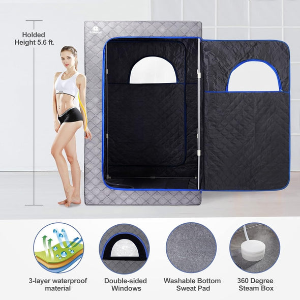Personal Portable Home Steam Sauna Kit for Indoor/Outdoor Use - Aroflit