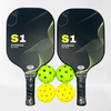 Pickleball Paddles Set - 2 Lightweight Paddles & 4 Balls - Aroflit