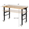 Portable Adjustable Woodworking Garage Mobile Workbench Table - Aroflit