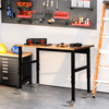 Portable Adjustable Woodworking Garage Mobile Workbench Table - Aroflit