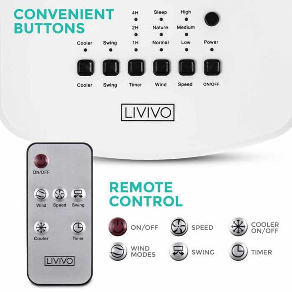 Portable Air Cooler Humidifier with Remote Control - Aroflit