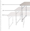 Portable Aluminum Folding Table for Indoor & Outdoor Use, Compact - Aroflit