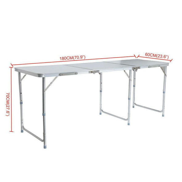 Portable Aluminum Folding Table for Indoor & Outdoor Use, Compact - Aroflit