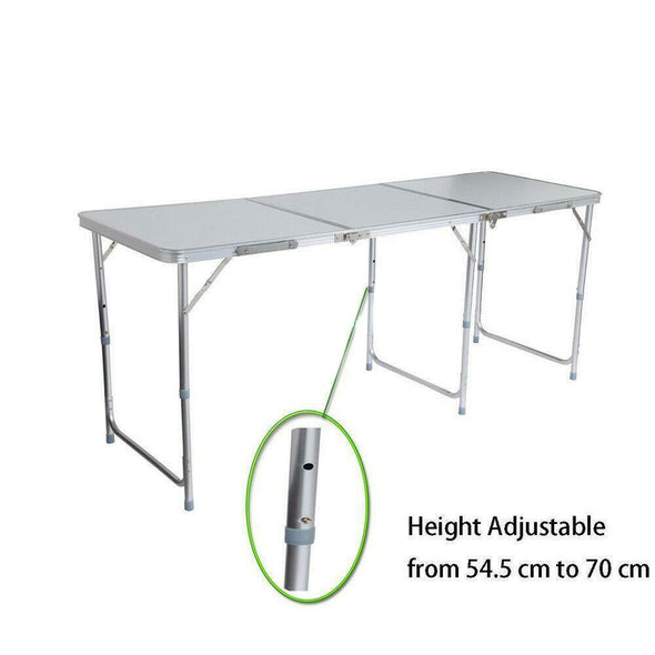 Portable Aluminum Folding Table for Indoor & Outdoor Use, Compact - Aroflit