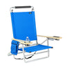 Portable Aluminum Reclining Beach Chair with Cup Holder and Adjustable - Aroflit