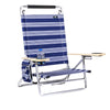 Portable Aluminum Reclining Beach Chair with Cup Holder and Adjustable - Aroflit