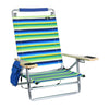 Portable Aluminum Reclining Beach Chair with Cup Holder and Adjustable - Aroflit