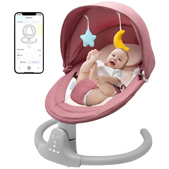 Portable Baby Swing Chair with Bluetooth, Safety Belt & Lullabies - Aroflit