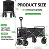 Portable Foldable Wagon Cart, Heavy Duty, All - Terrain, Easy Storage - Aroflit