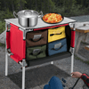 Portable Folding Camping Kitchen Table with Storage Bags - Aroflit