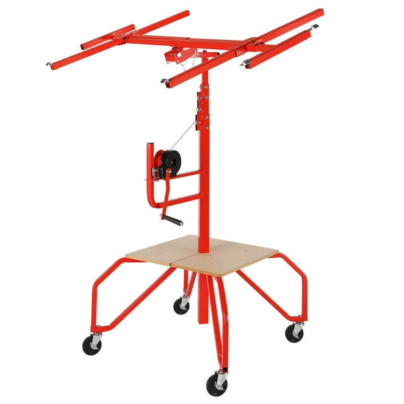 Portable Four Wheel Drywall Sheetrock Ceiling Panel Hoist Lift - Aroflit