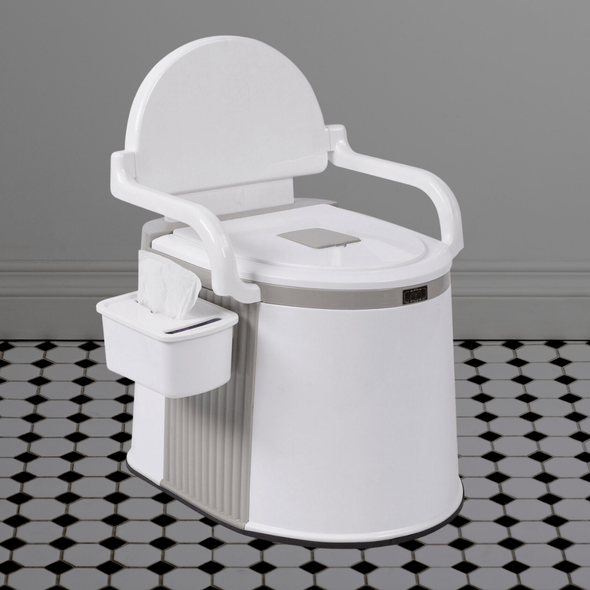 Portable Freestanding Camping RV Travel Potty Toilet with Handrails - Aroflit