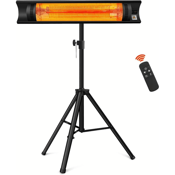 Portable Infrared Space Heater with Tripod & Remote for Indoor/Outdoor Use - Aroflit