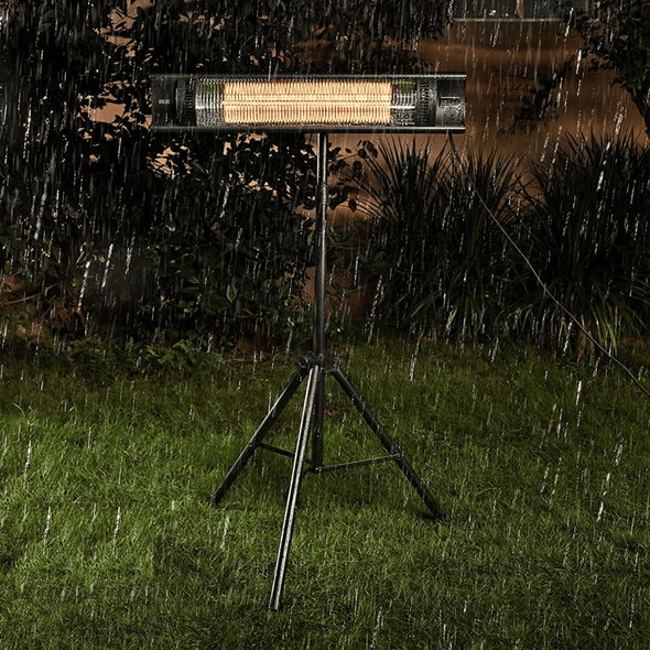 Portable Infrared Space Heater with Tripod & Remote for Indoor/Outdoor Use - Aroflit