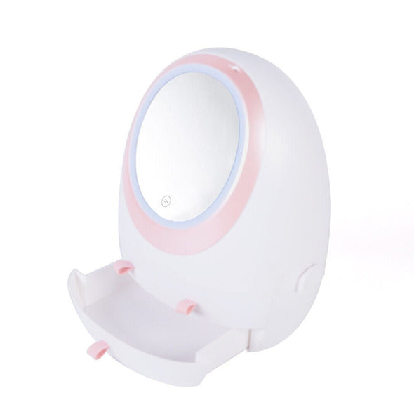 Portable LED Mirror Makeup Organizer with USB Charging - Aroflit