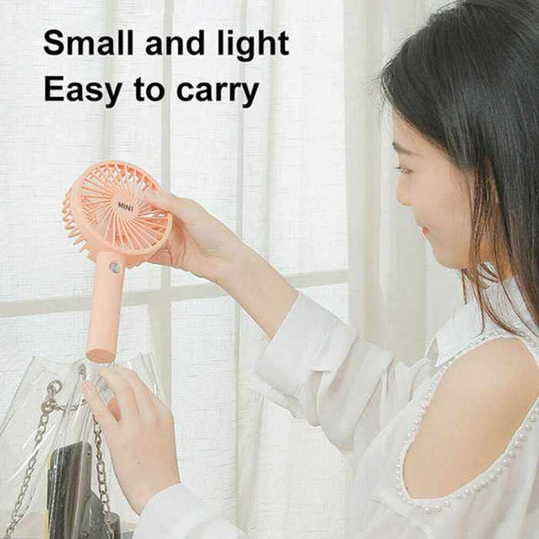 Portable Mini Hand Held Fan Rechargeable Desk Cooler - Aroflit