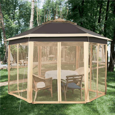 Portable Pop Up Sun Shelter Tent Canopy Gazebo, 13x13 ft - Aroflit
