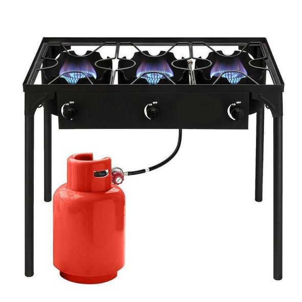 Portable Propane Burner Gas Cooker – 225,000 BTU Three Burner Outdoor Stove - Aroflit