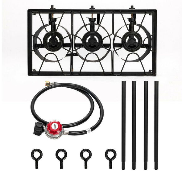 Portable Propane Burner Gas Cooker – 225,000 BTU Three Burner Outdoor Stove - Aroflit