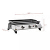 Portable Tabletop Gas Grill - 3 Burners, 319 Sq. In. Cooking Surface - Aroflit