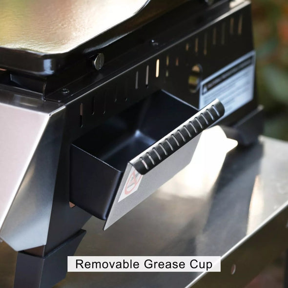 Portable Tabletop Gas Grill - 3 Burners, 319 Sq. In. Cooking Surface - Aroflit