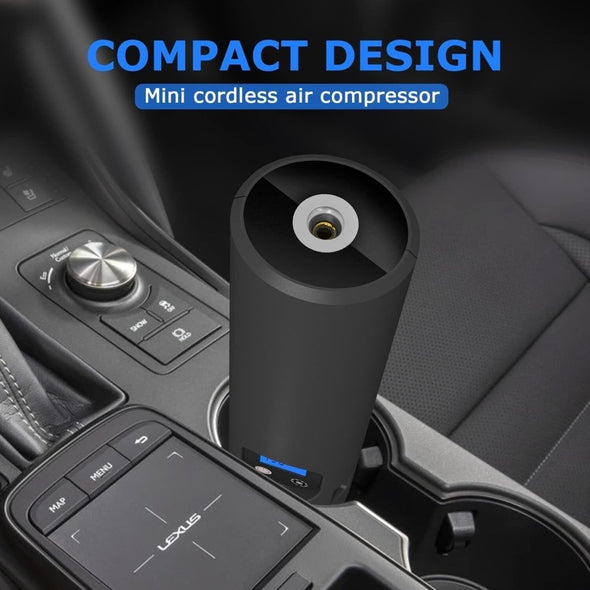 Portable Tire Air Inflator Compressor for Car, Compact & Cordless - Aroflit