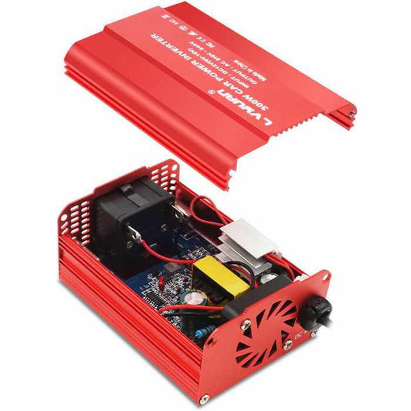 Power Inverter DC 12V to AC 230V 300W – Compact & Lightweight Inverter ...