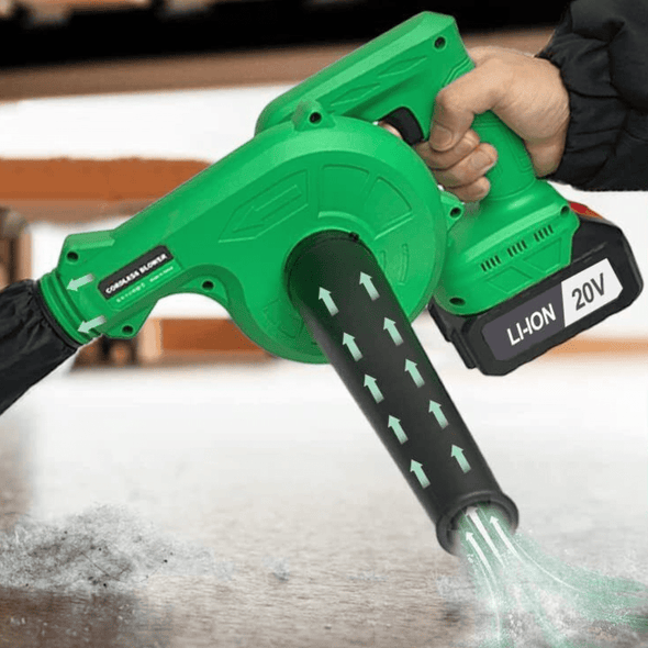 Powerful 2 - in - 1 Cordless Leaf Blower & Vacuum, Rechargeable - Aroflit