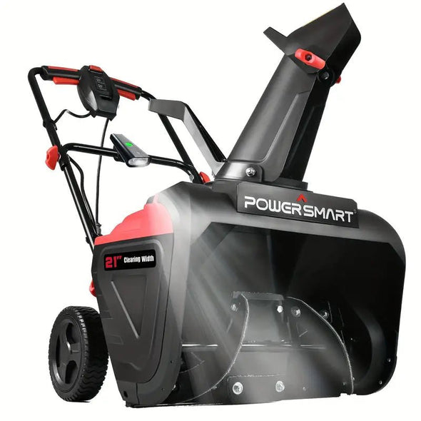 Powerful Electric Snow Blower 15 Amp | 21 - Inch Wide, LED, Maintenance - Free - Aroflit