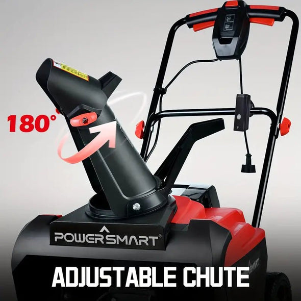 Powerful Electric Snow Blower 15 Amp | 21 - Inch Wide, LED, Maintenance - Free - Aroflit