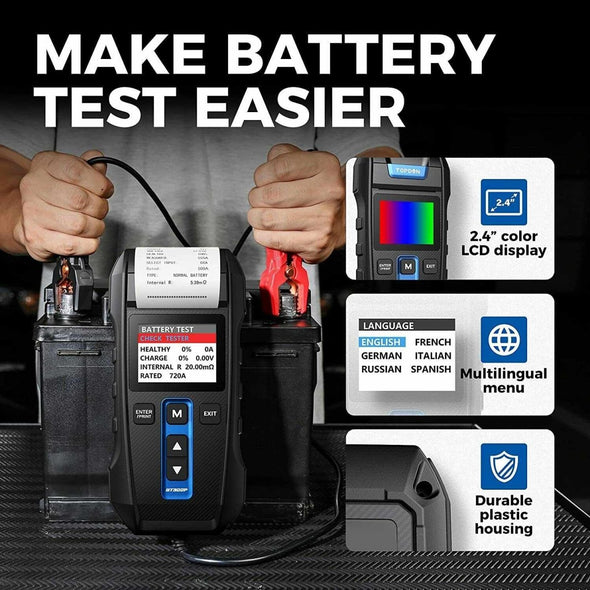 PowerLab™ Car Battery Tester with Built - in Printer - Aroflit