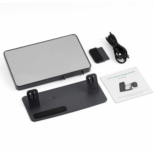 PowerPlaza™ Fast Wireless Charger Alarm Clock Charging Station - Aroflit