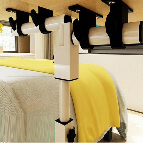 Premium Adjustable Over Bed Table with Rolling Height and Angle Stand - Aroflit