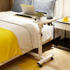 Premium Adjustable Over Bed Table with Rolling Height and Angle Stand - Aroflit
