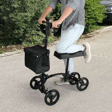 Premium All Terrain Medical Knee Walker Scooter, Adjustable & Safe - Aroflit