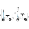 Premium All Terrain Medical Knee Walker Scooter, Adjustable & Safe - Aroflit