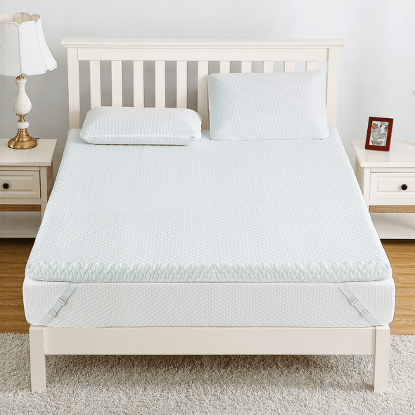 Premium Full - Size Memory Foam Mattress Topper, Cooling - Aroflit