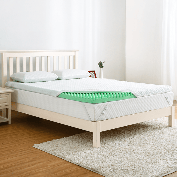 Premium Full - Size Memory Foam Mattress Topper, Cooling - Aroflit