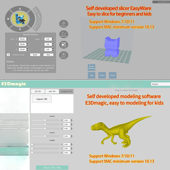 Premium K9+ Kids 3D Printer, Compact, Safe, Quiet, Easy to Use - Aroflit